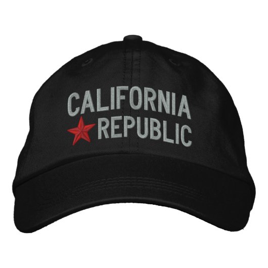 Cali California Republic STAR Embroidery Geborduurde Pet (Voorkant)