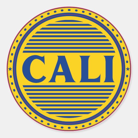 Cali City Pride Embleem – Colombiaanse identiteit Ronde Sticker (Voorkant)