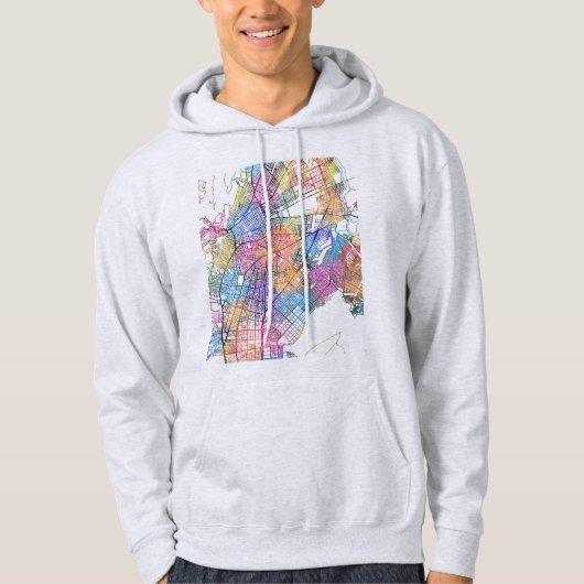 Cali Colombia City Map Hoodie (Voorkant)