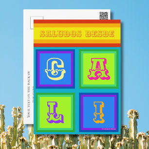 Cali Colombia kleur vakantie Briefkaart