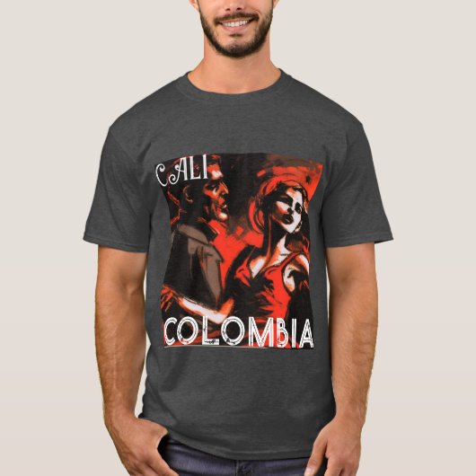 Cali Colombia Passionate Over Salsa Dancing T-shirt (Voorkant)