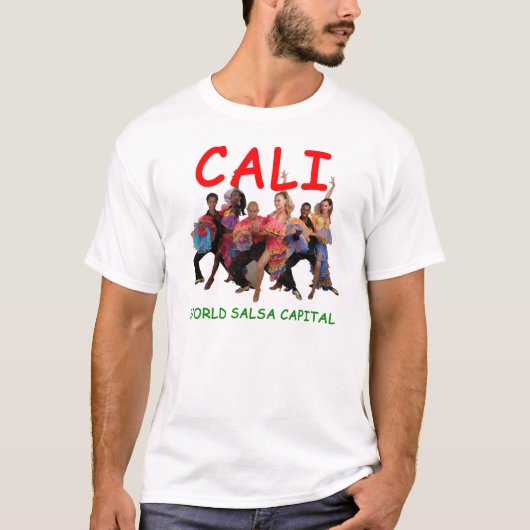 Cali, Colombia salsa capital of the world! T-shirt (Voorkant)