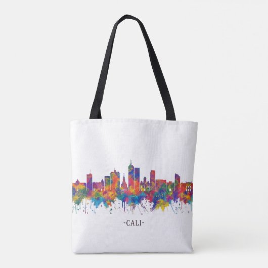 Cali Colombia Skyline Tote Bag (Achterkant)