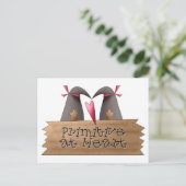 Cali Crows ・ Primitief bij hart Briefkaart (Staand voorkant)