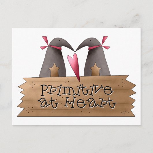 Cali Crows ・ Primitief bij hart Briefkaart (Voorkant)