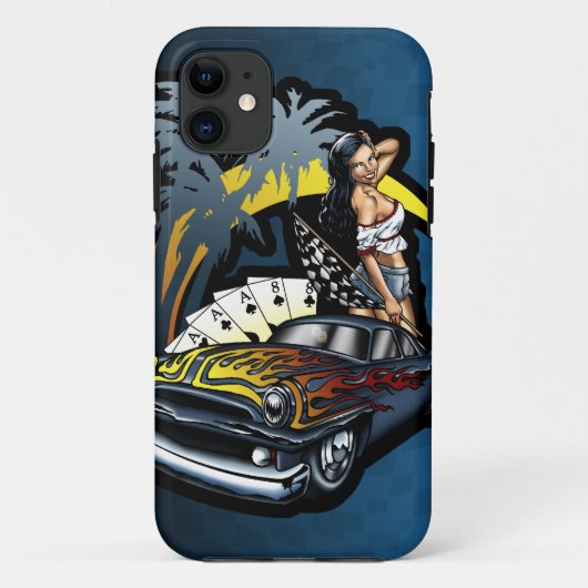 Cali Dreamweaver'Hot Rod Pin Up Girl Case-Mate iPhone Case (Achterkant)