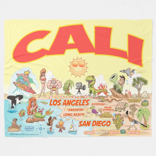 CALI Fleece Blanket (Voorkant (Horizontaal))
