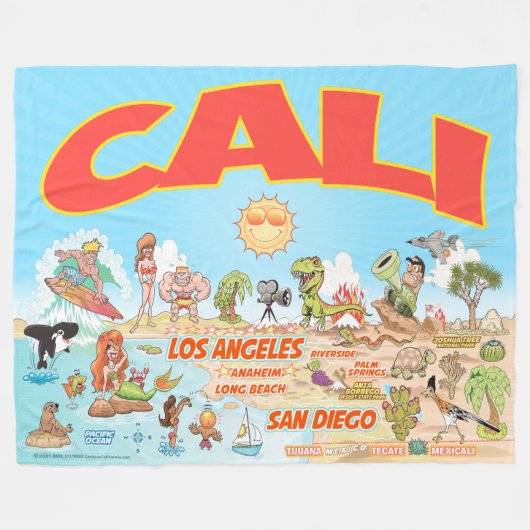 CALI Fleece Blanket Deken (Voorkant (Horizontaal))