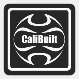 Cali Gebouwde geregistreerde logo-sticker Vierkante Sticker