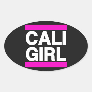 Cali Girl Pink Ovale Sticker