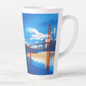 Cali, Golden Gate Bridge San Francisco Bay SQ SS Latte Mok (Rechts)