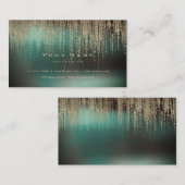 Cali Green Ombre Metallic Gold Matrix Cyber Rain Visitekaartje (Voorkant / Achterkant)