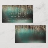 Cali Green Ombre Metallic Gold Matrix Cyber Rain Visitekaartje (Voorkant / Achterkant)