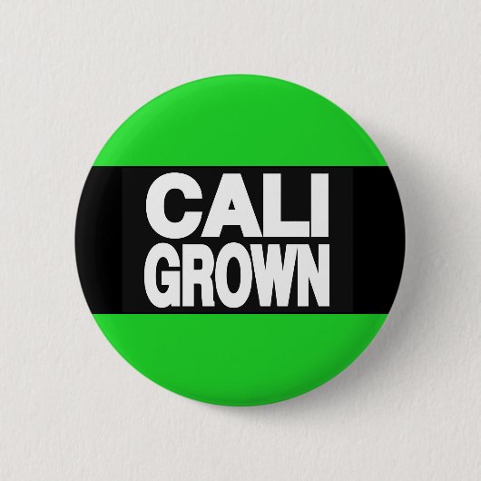 Cali Grown 2 Green Ronde Button 5,7 Cm (Voorkant)