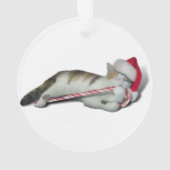 Cali, het Kat met kerstsnoepriet Ornament (achterkant)