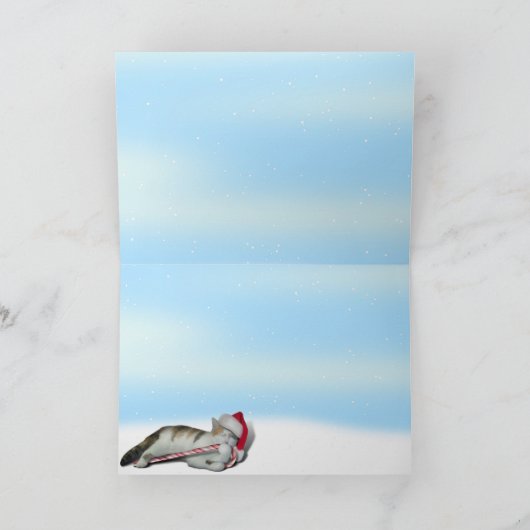 Cali, het Kat van het snoepriet Feestdagen Kaart (Binnen)