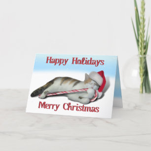 Cali, het Kat van het snoepriet Feestdagen Kaart