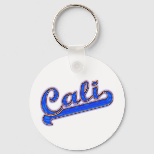 Cali Logo Blue Wave Sleutelhanger (Voorkant)
