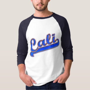 Cali Logo Blue Wave Yellow Outline T-shirt