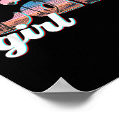 Cali Meisje Zonsondergang Strand Californië Zomer  Poster (Hoek)