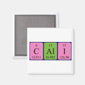 Cali periodieke tabelnaam magneet (Voorkant / Achterkant)