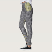 Cali Poppies Oversize Print in grijs en geel Leggings (Links)