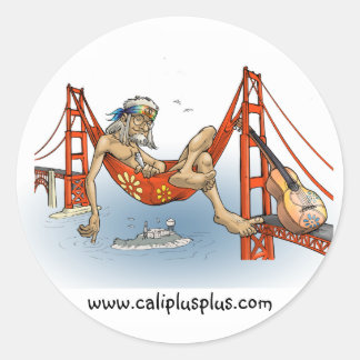 Cali++ SF Hippie Ronde Sticker