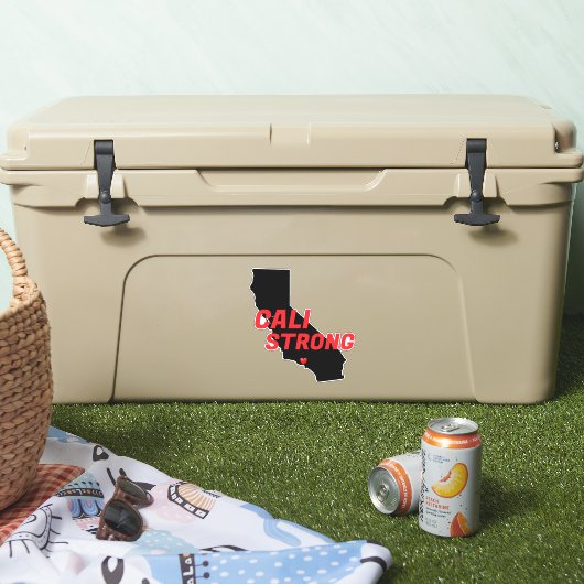 CALI STRONG Red Block CA Solid Heart Sticker (Koeler)