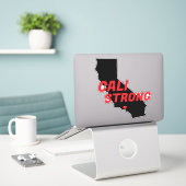 CALI STRONG Red Block CA Solid Heart Sticker (Laptop op bureau)