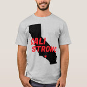 CALI STRONG Red Block CA Solid Heart T-shirt (Voorkant)