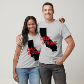 CALI STRONG Red Block CA Solid Heart T-shirt (Unisex)