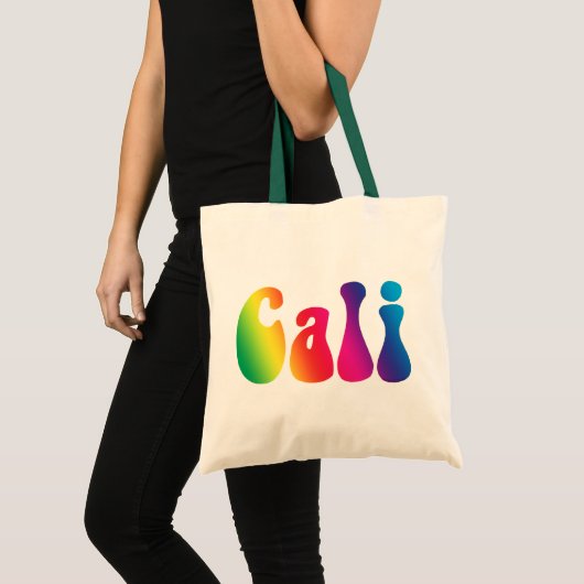 Cali Stropdas-Dye California Hippie Canvas Beach T Tote Bag (Voorkant (product))