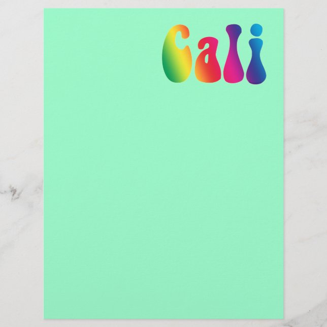 Cali Stropdas-Dye California Hippie Logo (Voorkant)