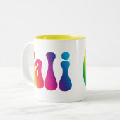 Cali Stropdas-Dye California Hippie Logo Tweekleurige Koffiemok (Voorkant links)