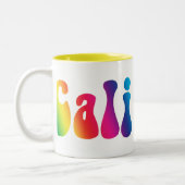 Cali Stropdas-Dye California Hippie Logo Tweekleurige Koffiemok (Links)