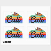 Cali Summer Style Rechthoekige Sticker (Vel)