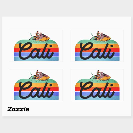 Cali Summer  Style Rechthoekige Sticker (Vel)