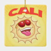 CALI Sunny California Ceramic Ornament (Achterkant)