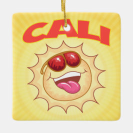 CALI Sunny California Ceramic Ornament