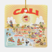 CALI Sunny California Ceramic Ornament (Achterkant)