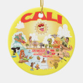 CALI Sunny California Round Ceramic Ornament (Voorkant)
