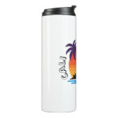 Cali Vibes Sunset Palm Tree Thermal Tumbler Mok (Gedraaid links)