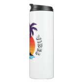 Cali Vibes Sunset Palm Tree Thermal Tumbler Mok (Geroteerd rechts)