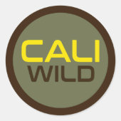 Cali Wild Ronde Sticker (Voorkant)
