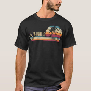 Cali Zomer Vakantie CA Palm Trees USA Retro Calif T-shirt