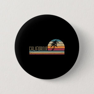 Cali Zomer Vakantie Ca Palmboom Bomen Usa Retro Ca Ronde Button 5,7 Cm