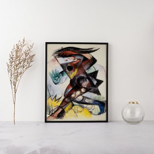 Caliban beeldje voor The Tempest van Franz Marc Poster