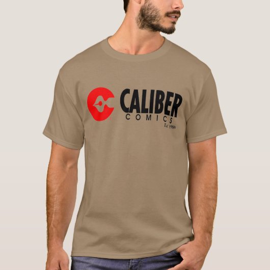 Caliber Comics logo tint t-shirt (Voorkant)