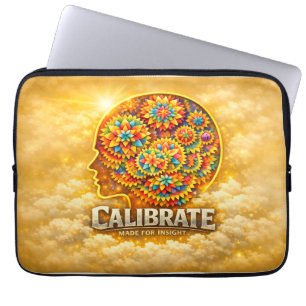 CalibrateMind – Abstract Aanmoedigende Kracht Ment Laptop Sleeve