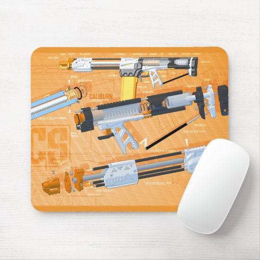 Caliburn geëxplodeerd muismat (Met muis)